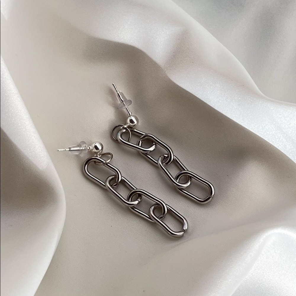 NWT Kay Silver Chain Earrings